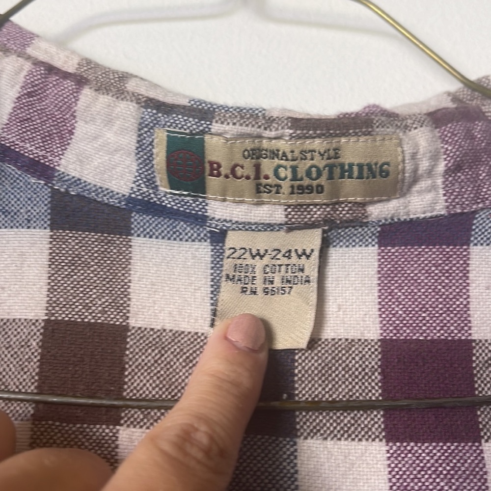 Plaid button down - Picture 2 of 4